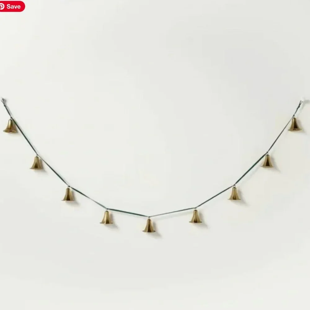 Brass Bell Garland with Velvet Ribbon - Hearth & Hand